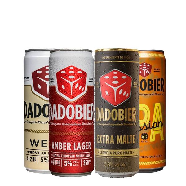 Kit-Degustacao-4-Cervejas-Dado-Bier Kit-Degustacao-4-Cervejas-Dado-Bier