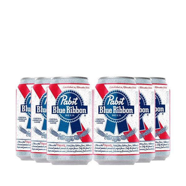 Pack-6-Cervejas-Americanas-Pabst-Blue-Ribbon-350ml-Lata Pack-6-Cervejas-Americanas-Pabst-Blue-Ribbon-350ml-Lata