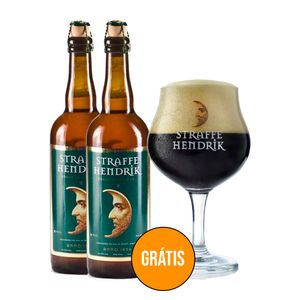 Kit Degustação 2 s Belga Straffe Hendrik  750ml + Taça - CervejaBox