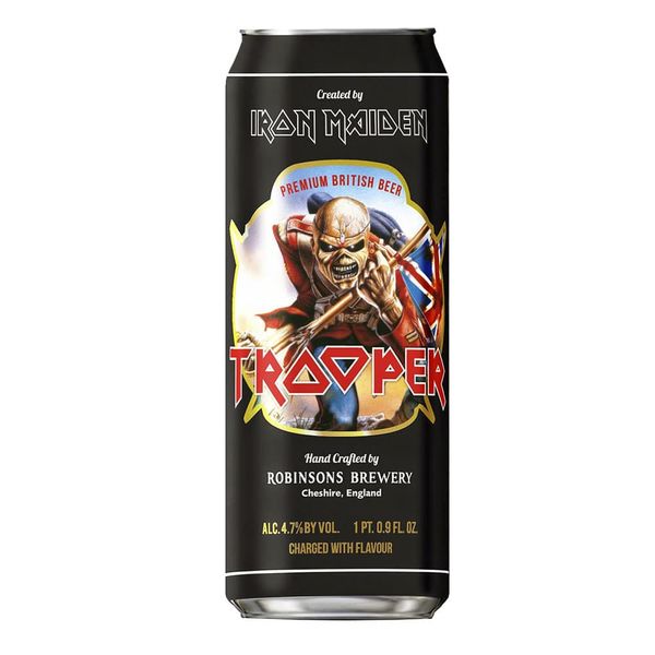 Cerveja inglesa Trooper Iron Maiden lata 500ml Cerveja inglesa Trooper Iron Maiden lata 500ml