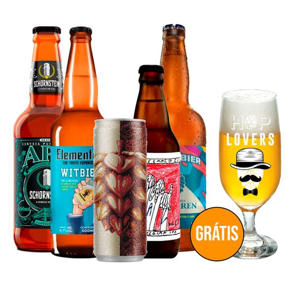 Kit Degustação Volta Ao Mundo (5 unid) + Taça Grátis