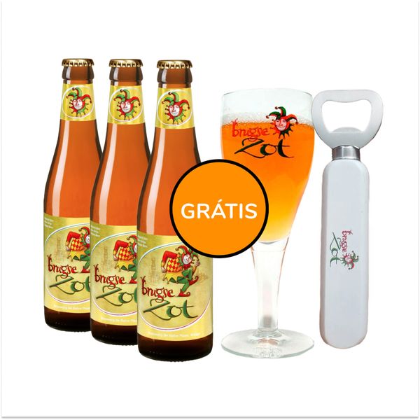 Kit 3 Brugse Zot Blond + Taça Grátis + Abridor