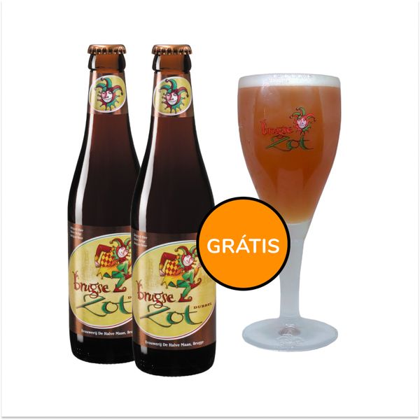 Pack 2 Cervejas Brugse Zot 330ml + taça grátis