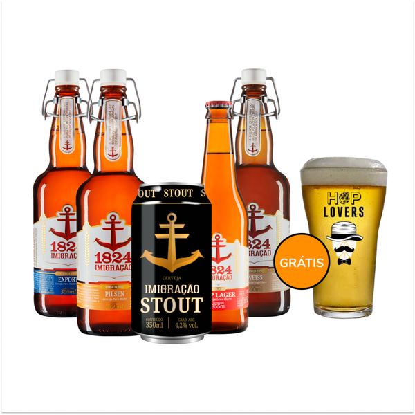 Kit 5 Cervejas Imigração + Taça Grátis