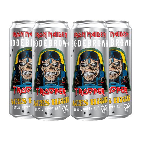 Pack 4 Cervejas Trooper Aces High 473ml