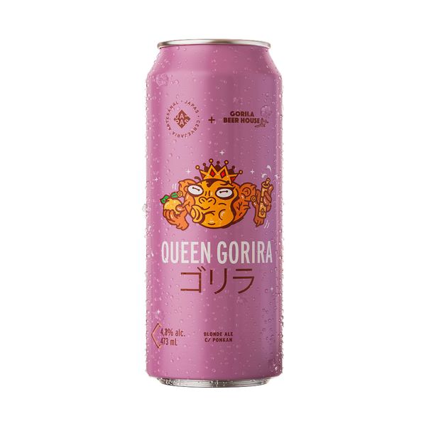 Cerveja Japas + Gorila Bar Queen Gorira Golden Ale com Pokan 473ml