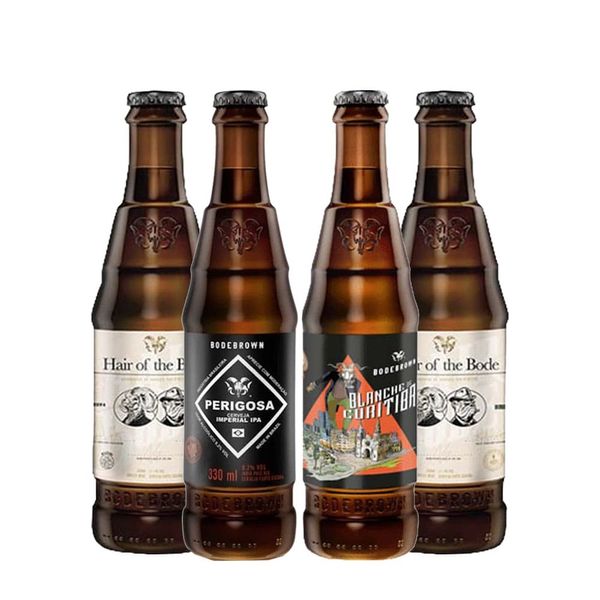 Kit degustação 4 Bodebrown 330ml Kit degustação 4 Bodebrown 330ml