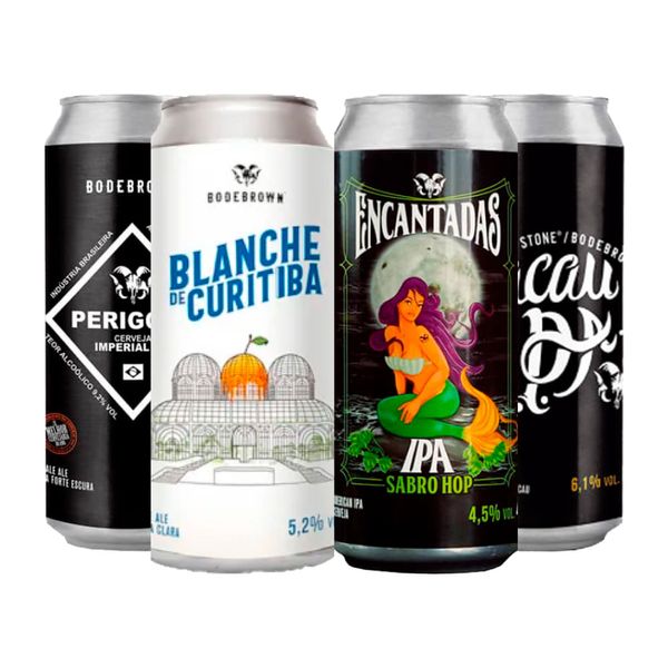 Kit Degustação 4 Bodebrown Latas 473ml Kit Degustação 4 Bodebrown Latas 473ml