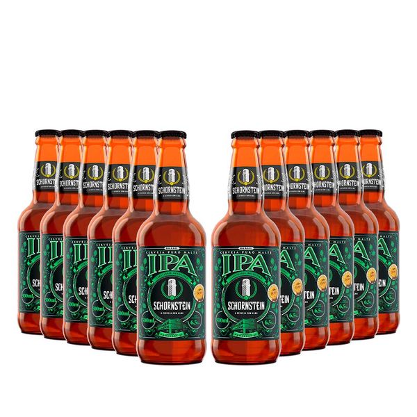 Pack 12 cervejas artesanais Schornstein IPA 500ml