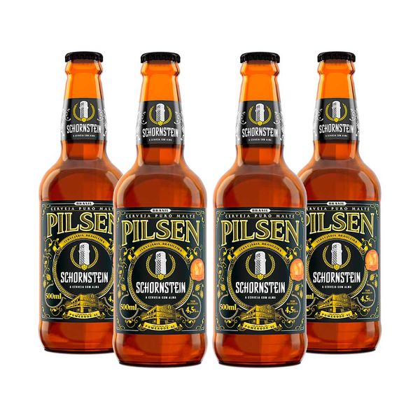 Pack 4 Cerveja Schornstein Pilsen 500ml