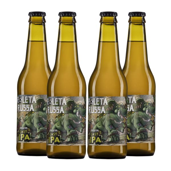 Pack 4 cervejas Roleta Russa Easy Ipa 355ml