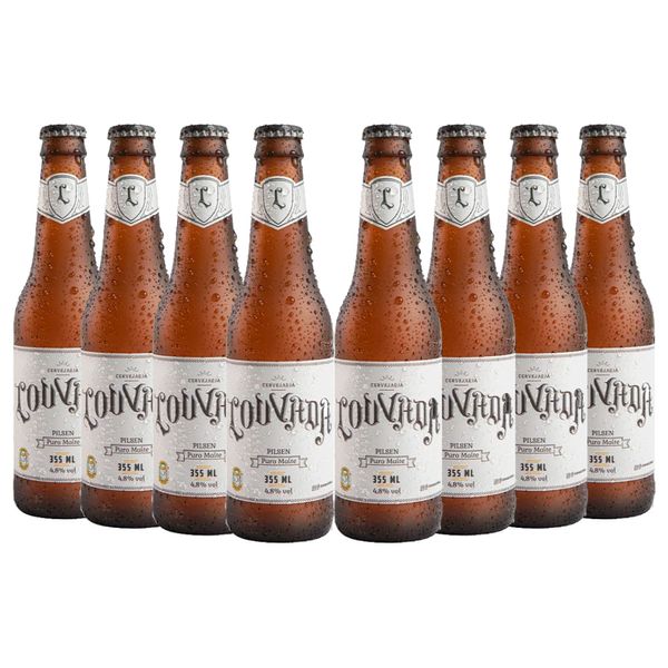 Pack 8 Cervejas Louvada Pilsen Sem Glúten 355ml