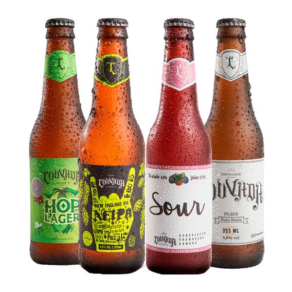 Kit Degustação 4 Cervejas Louvada Sem Glúten 355ml Kit Degustação 4 Cervejas Louvada Sem Glúten 355ml