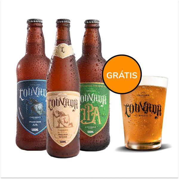 Kit 3 Louvadas + Copo GRATIS