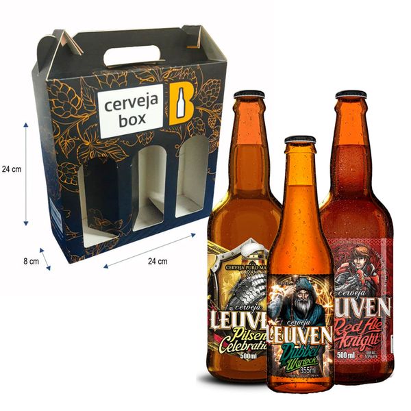 Kit Presenteável 3 Cervejas Leuven Kit Presenteável 3 Cervejas Leuven