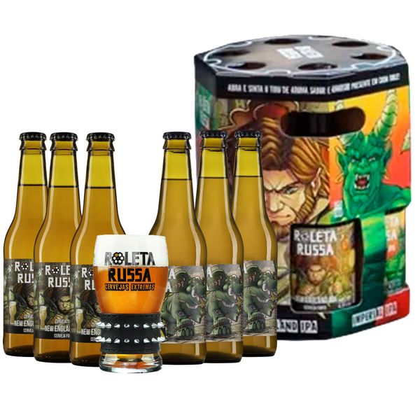 Kit Presenteável Tambor 6 Roleta Russa 355ml + Copo Kit Presenteável Tambor 6 Roleta Russa 355ml + Copo