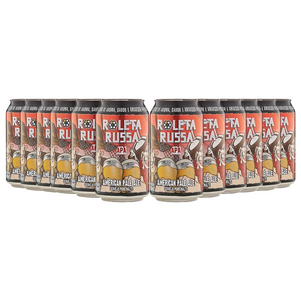 Pack 12 Cervejas Roleta Russa APA Lata 350ml