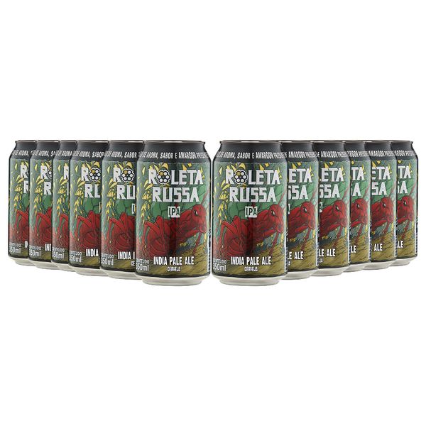 Pack 12 Cervejas Roleta Russa IPA Lata 350ml