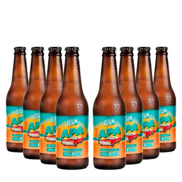 Pack 8 Cervejas Lohn Apa 355ml
