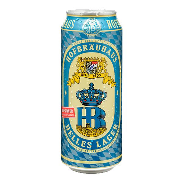 Cerveja alemã HB Helles Lata 500ml