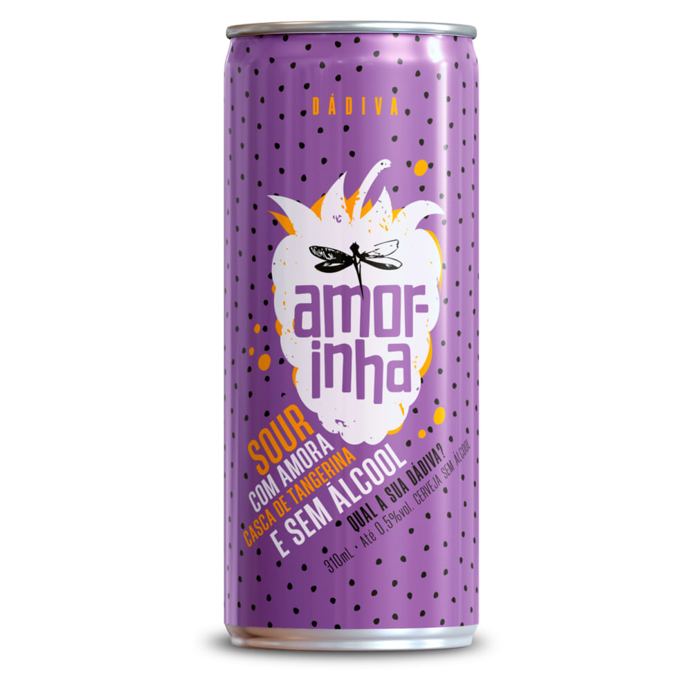 Cerveja Dádiva Sour com Amora e Tangerina sem Álcool 310ml