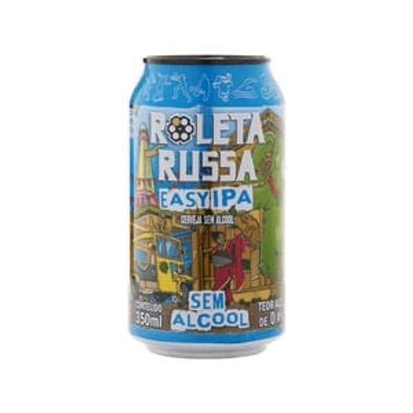 Cerveja Roleta Russa Easy IPA Lata S/ Gluten e S/ Álcool 350ml Cerveja Roleta Russa Easy IPA Lata S/ Gluten e S/ Álcool 350ml