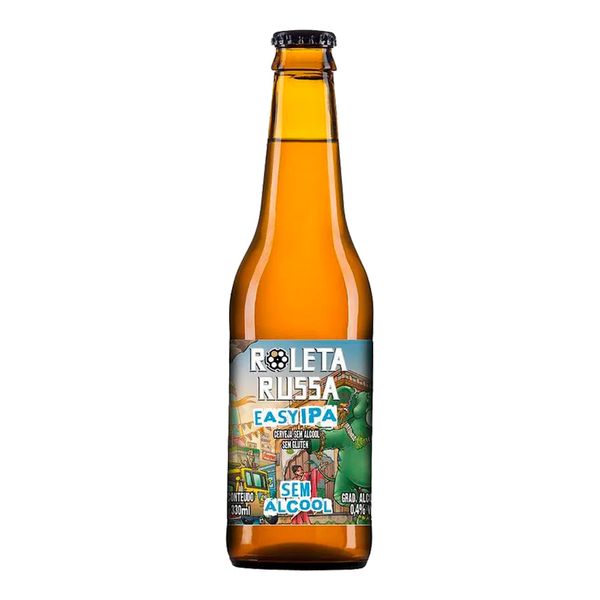 Cerveja Roleta Russa Easy IPA S/ Álcool e S/ Glúten 330ml Cerveja Roleta Russa Easy IPA S/ Álcool e S/ Glúten 330ml