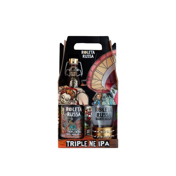 Embalagem Kit Roleta Russa copo 320ml + Garrafa 500ml Triple NEIPA - não permitir visualização