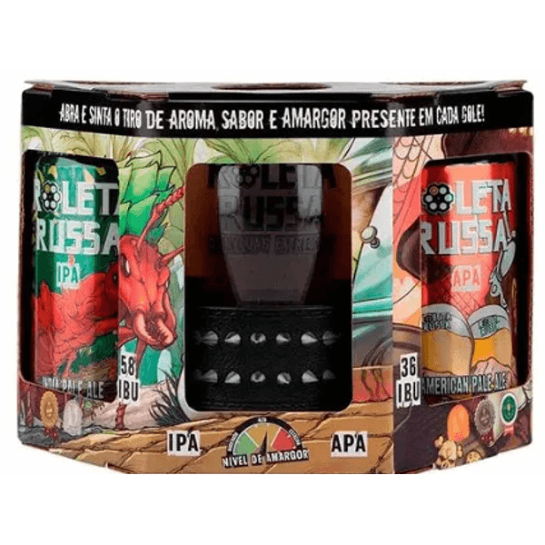 Embalagem Meio Tambor Roleta Russa 2 Latas APA/IPA e Copo  - não permitir visualização