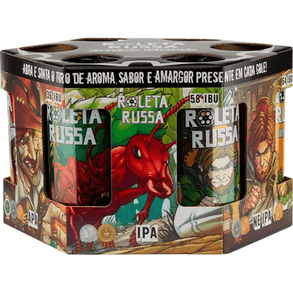 Embalagem Tambor Roleta Russa 6 latas - não permitir visualização