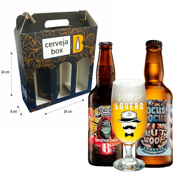 Kit 2 Cervejas Estilos Belgas + Copo + Caixa Presenteável