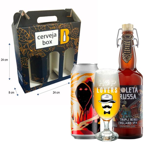 Kit 2 Cervejas Neipa + Copo + Caixa Presenteável Kit 2 Cervejas Neipa + Copo + Caixa Presenteável