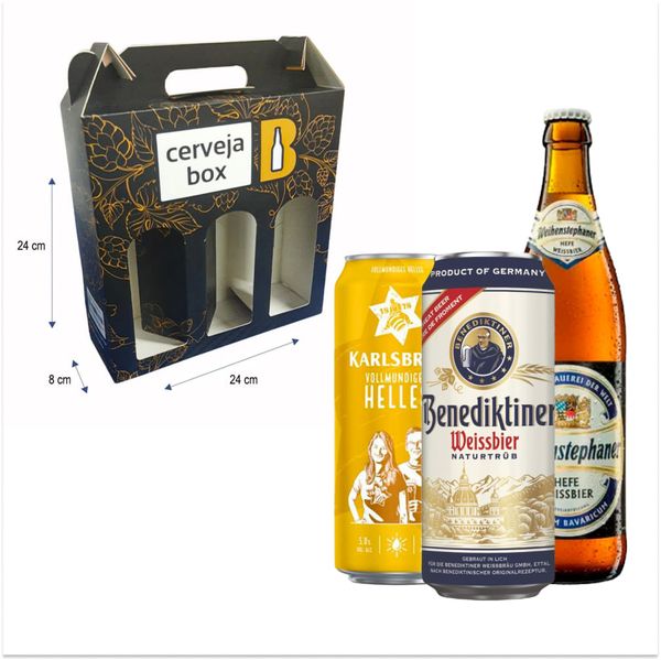 Kit 3 Cervejas Alemãs + Caixa Presenteável