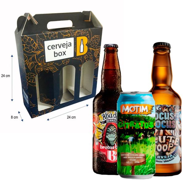 Kit 3 Cervejas Estilos Belgas + Caixa Presenteável