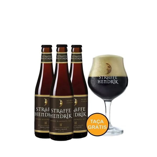 Kit 3 Straffe Hendrik Quadrupel + taça grátis Kit 3 Straffe Hendrik Quadrupel + taça grátis