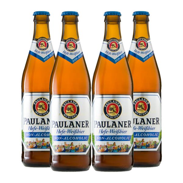 Kit 4 Cervejas Alemã Paulaner Hefe-Weiss s/ Álcool 500ml Kit 4 Cervejas Alemã Paulaner Hefe-Weiss s/ Álcool 500ml