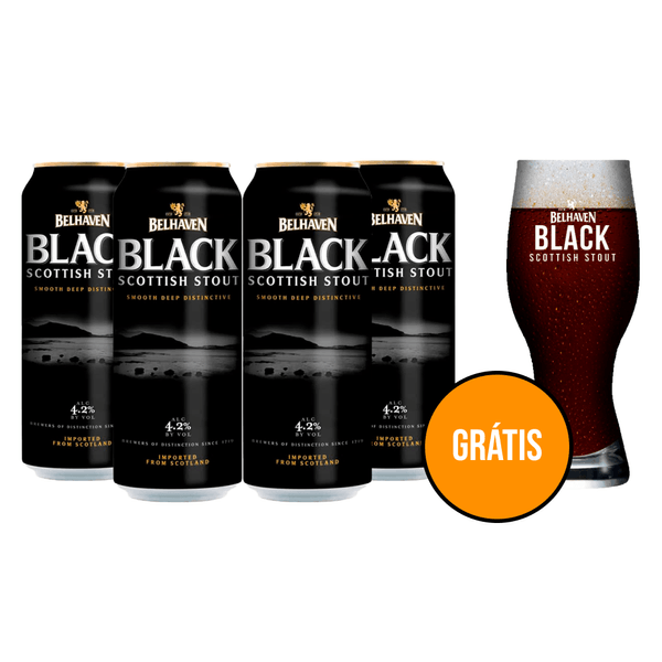 Kit 4 Cervejas Escocesas Belhaven + Copo Grátis