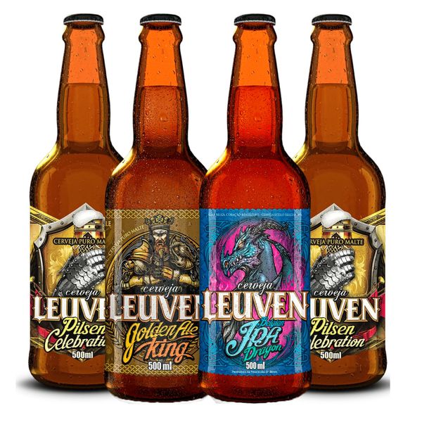 Kit 4 Cervejas Leuven 500ml