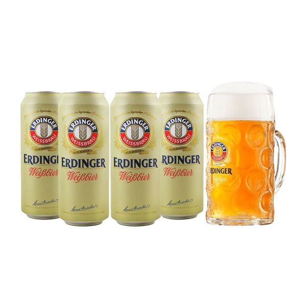 Kit 4 Erdinger + Caneca Kit 4 Erdinger + Caneca