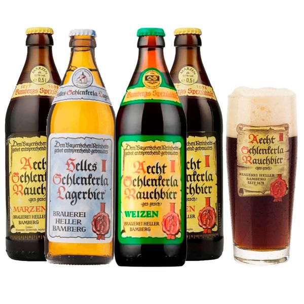 Kit 4 Schlenkerla 500ml + copo Kit 4 Schlenkerla 500ml + copo