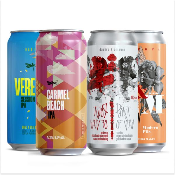 Kit Degustação 4 Cervejas Dádiva 473ml Kit Degustação 4 Cervejas Dádiva 473ml
