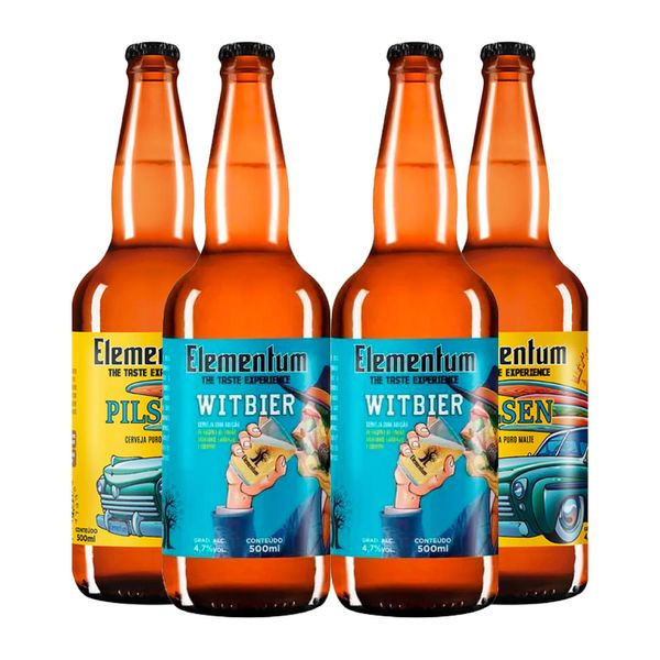 Kit Degustação 4 Cervejas Elementum Kit Degustação 4 Cervejas Elementum