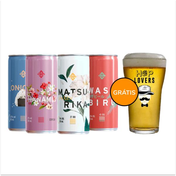 Kit Degustação 4 Cervejas Japas + Taça Grátis Kit Degustação 4 Cervejas Japas + Taça Grátis