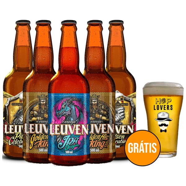 Kit Degustação 5 Leuven + Copo Grátis