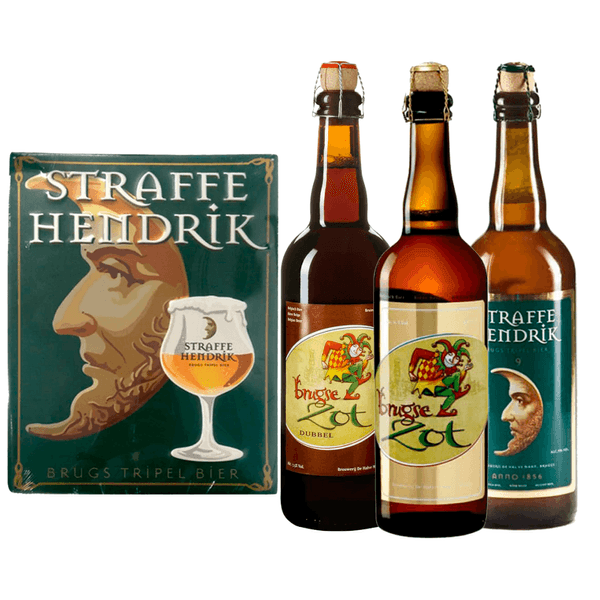 Kit Degustação Brugse Zot e Straffe Hendrik 750ml + Placa Grátis
