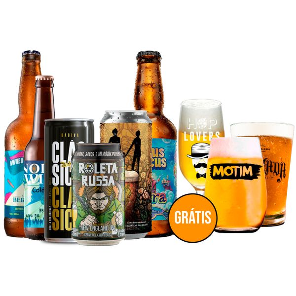 Kit Explorador 6 Cervejas artesanais + 3 Copos Grátis Kit Explorador 6 Cervejas artesanais + 3 Copos Grátis