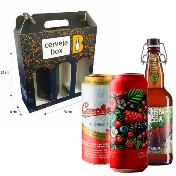 Kit Presenteável 3 Cervejas Artesanais Kit Presenteável 3 Cervejas Artesanais