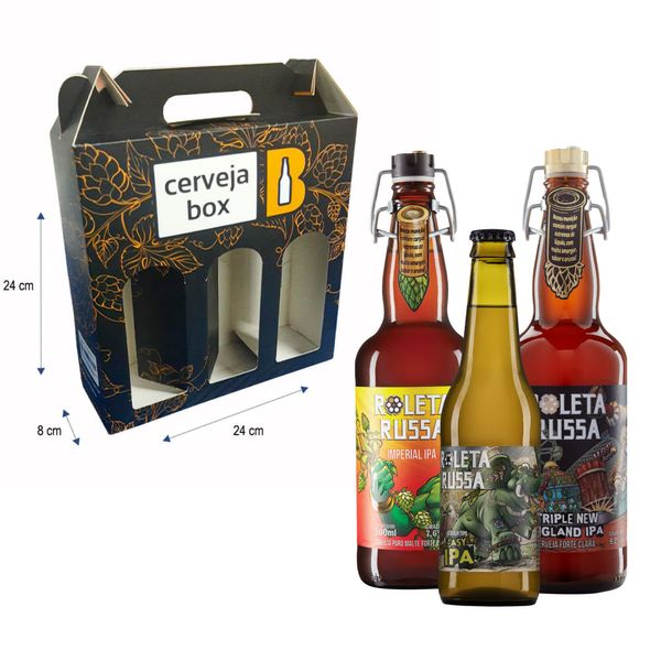 Kit Presenteável 3 Cervejas Roleta Russa Kit Presenteável 3 Cervejas Roleta Russa