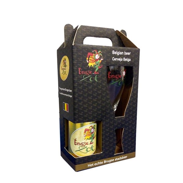Kit presenteável Brugse Zot 1 garrafa + 1 taça