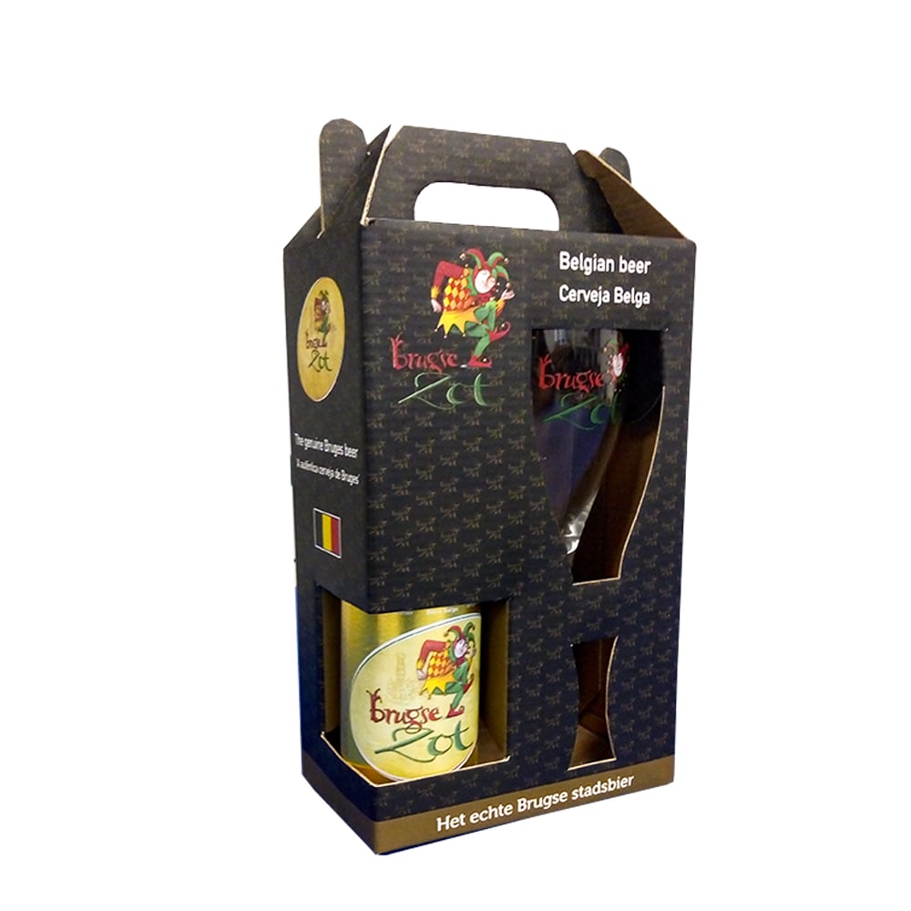 Kit presenteável Brugse Zot 1 garrafa + 1 taça